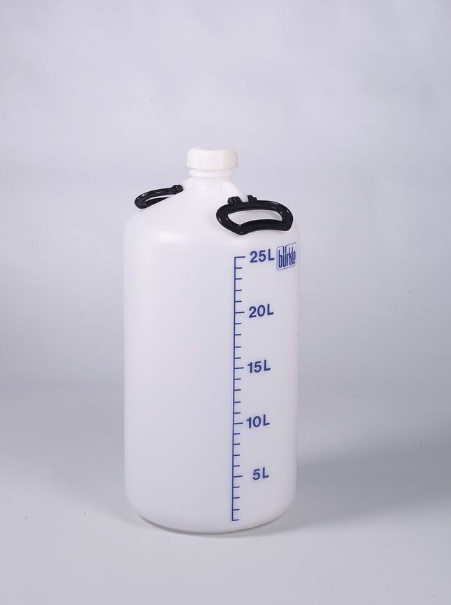Vorratsflasche o. Gewindestutzen, HDPE, 25 l, mit Verschluss