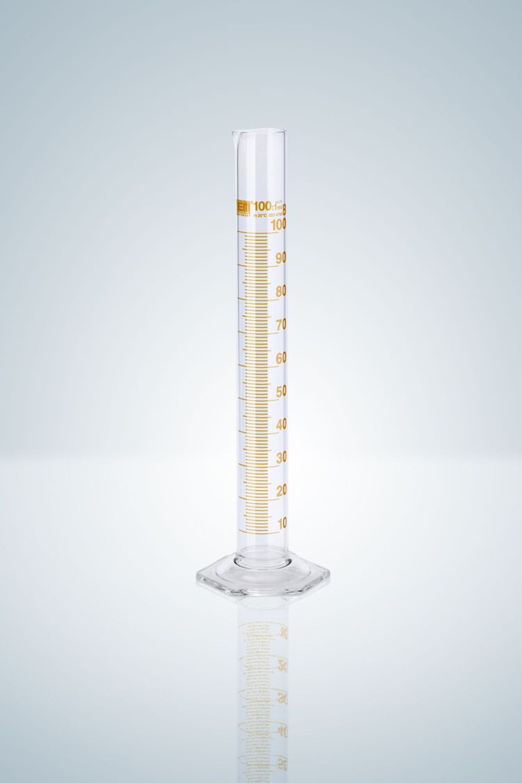 Messzylinder DURAN®, Kl. B, braun grad. 25:0,5 ml, H 170 mm