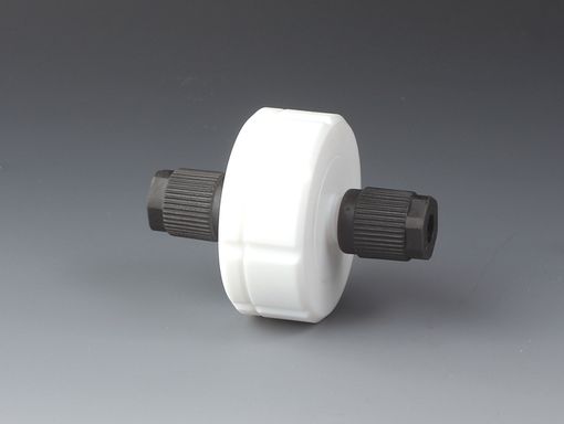 Durchfluss-Filtrationsgeräte PTFE/PPS, für Schlauch Außen-Ø 6 mm