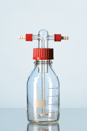 DURAN® Gaswaschflasche mit Schraubverb.-System, Einsatzhöhe verstellb., 500 ml