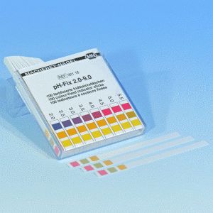 pH-Fix Indikatorstäbchen pH 2,0 - 9,0 mit CE-Kennzeichnung Packung à 100 Teststäbchen 6 x 85 mm
