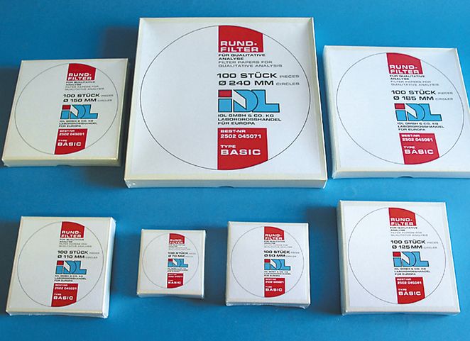 Filterpapier IDL 110mm Blauband Pack A 100 Stück