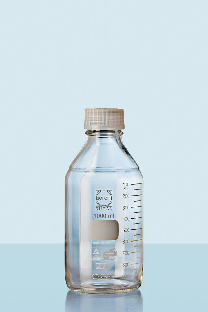 DURAN® GL 45 Laborglasflasche, Premium, mit Verschluss/Ausgießring (TpCh260), 1000 ml