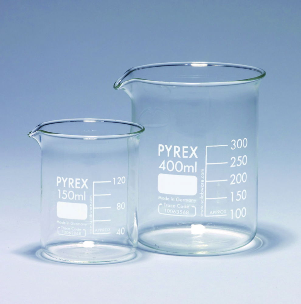 Becherglas, Pyrex®, niedrige Form Becherglas, Pyrex®, niedrige Form