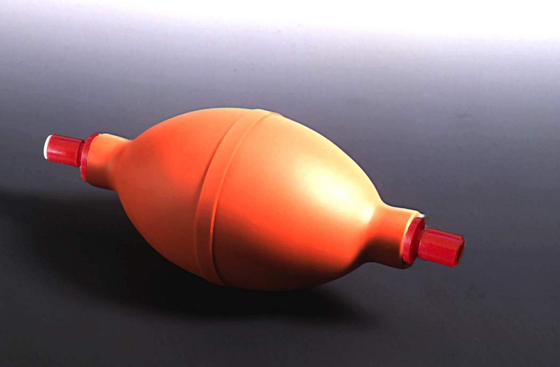 Gebläseball PVC - weich, rotbraun komplett mit Saug- und Druckventil