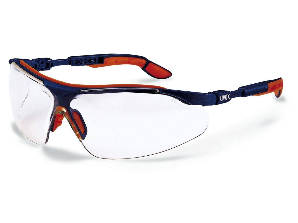 Schutzbrille Sport, blau/orange