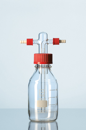 DURAN® Gaswaschflasche mit Schraubverb.-System, Aufsatz nach Drechsel ohne Filterplatte, 500 ml