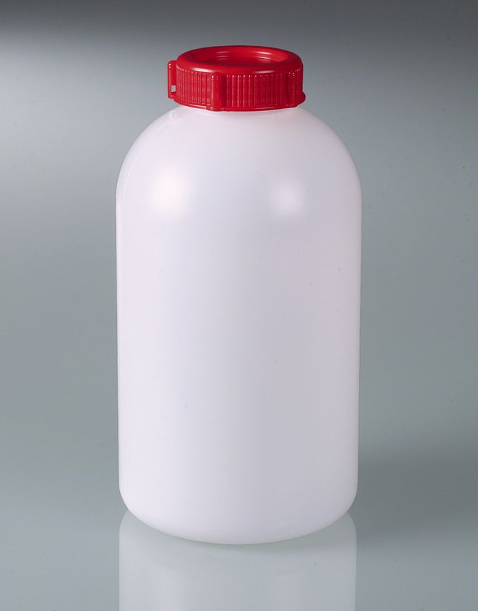 Plombierbare Weithalsflasche, HDPE, 2000 ml, mit Verschluss