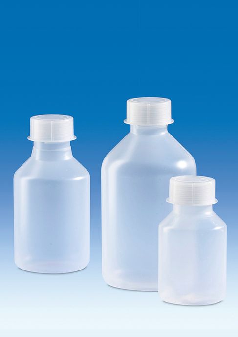 Steilbrustflasche, Weithals, PP, mit Schraubkappe, PP, 100 ml