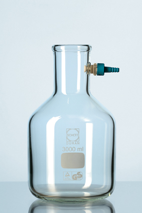 DURAN® Saugflasche mit KECK Montage Set, Flaschenform, 5000 ml