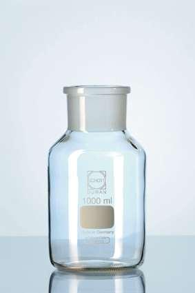 DURAN® Weithals-Standflasche, mit NS 34/35, klar, ohne Stopfen, 250 ml