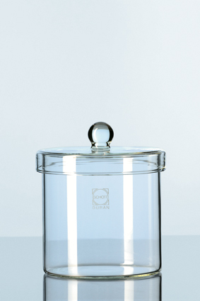 DURAN® Zylinder, mit Knopfdeckel, Rand poliert, 260 x 260 mm, 12000 ml