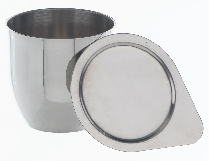 Schmelztiegel Nickel, Wandstärke 2mm, HxD=50x50mm, 70ml