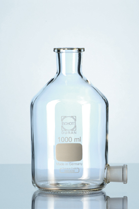 DURAN® Stutzenflaschen (Abklärflasche), Bodentubus mit NS, ohne Stopfen, 1000 ml