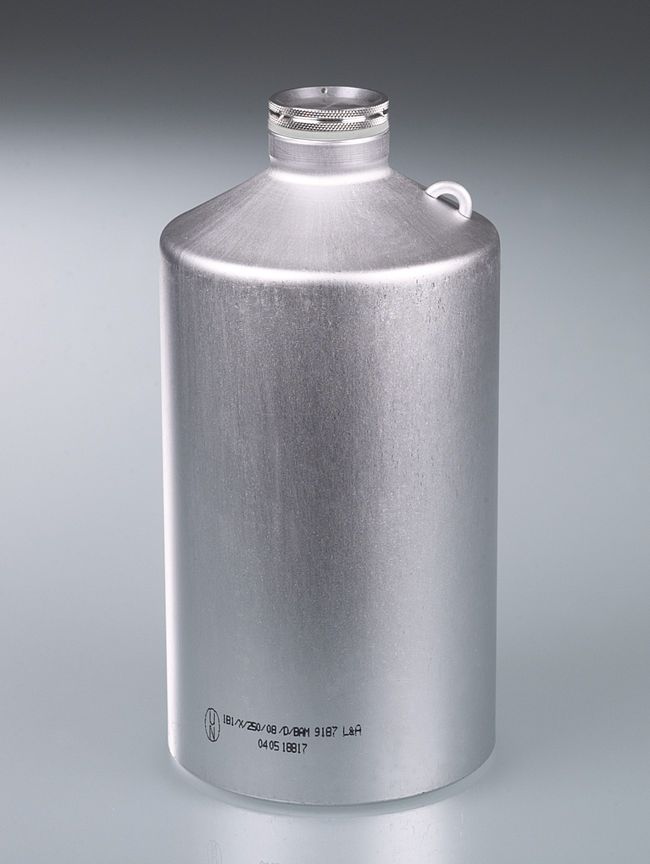 Transportflasche Alu UN, AL 99,5, 1250 ml, mit Verschluss