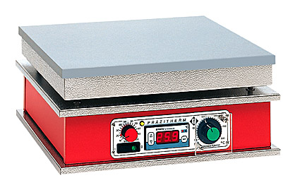 Präzisionsheizplatten digital, 110°C, Tischgerät, einstellbarer Temperaturschutz, 200 x 280 mm