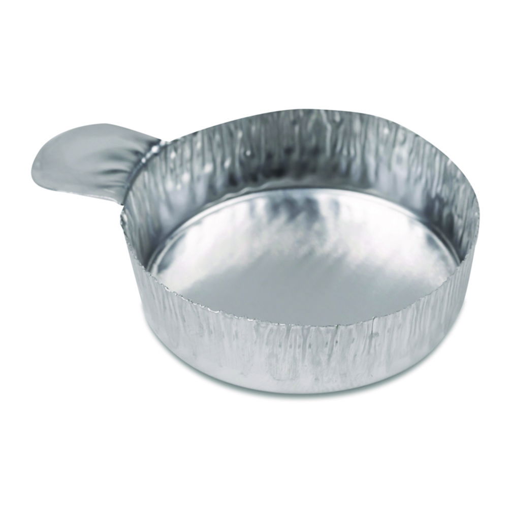 Weighing dishes, aluminium, crinkled walls, with finger tab