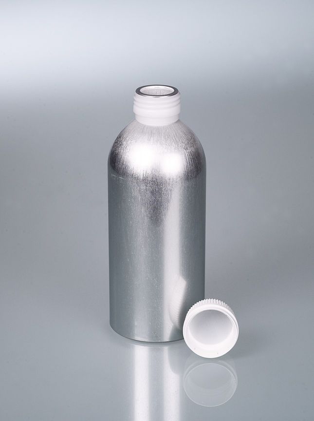 Aluminium-Flasche, UN, AL 99,5, 600 ml, mit Verschluss