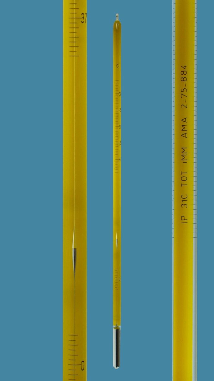 Thermometer ähnlich IP 33 C, Stabform, weißbelegt, -1,4+1,4:0,05°C