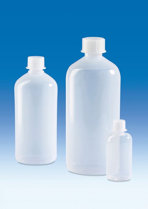 Enghalsflasche, PE-LD, mit Schraubkappe, PP, 100 ml