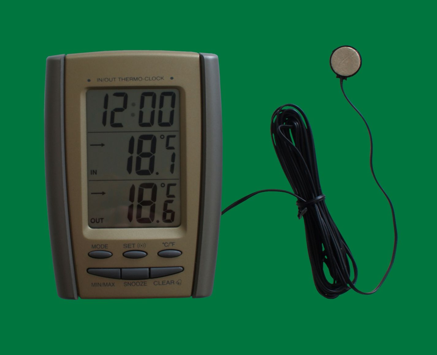 Elektronisches Innen-/Außen- Thermometer, -50...+70:0,1°C,