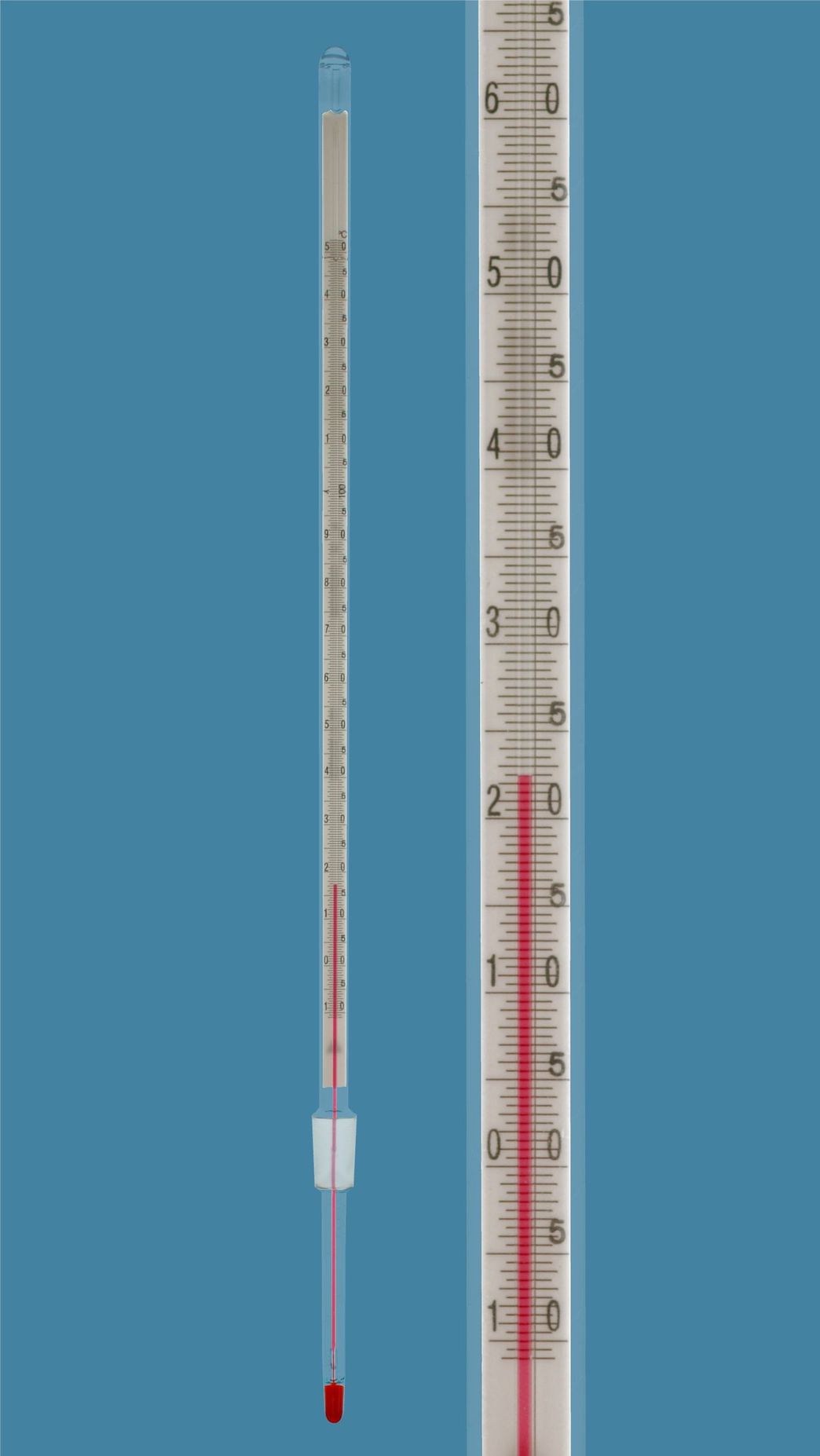 Therm. mit Normschliff NS 14,5/23, Einbaulänge 100mm, -10+150:0,5°C