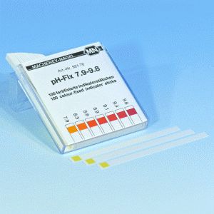 pH-Fix Indikatorstäbchen pH 7,9 - 9,8 Packung à 100 Teststäbchen 6 x 85 mm