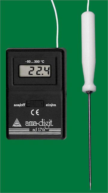 Elektronische Digital Thermometer, ad 17 th, -50...+300:0,1°C, Einstechfühler