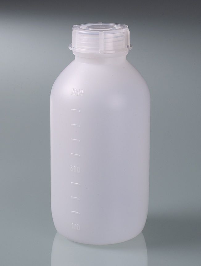 Allzweckflasche mit Skala, HDPE, 1000 ml, mit Verschluss