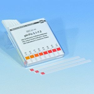 pH-Fix Indikatorstäbchen pH 5,1 - 7,2 Packung à 100 Teststäbchen 6 x 85 mm