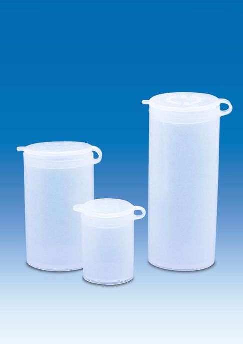Probenbehälter, PE-LD, mit anhängendem Schnappdeckel, PE-LD, 5 ml