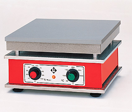 Heizplatten, thermostatisch geregelt und stufenlos verstellbar, 440x290 mm, 2400 W, 100..370°C, 230 V