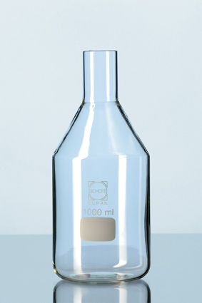 DURAN® Nährbodenflasche, Hals gerade f. Metallkappen, 500 ml
