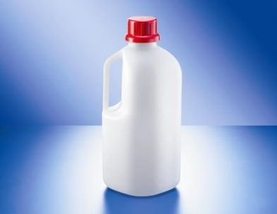Safe Grip UN-Enghals-Chemikalienflasche HDPE natur 2500 ml quadratisch,