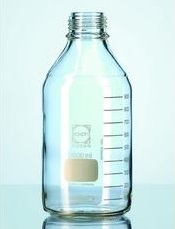 DURAN® protect, Laborflasche, kunststoffummantelt, GL 25, ohne Verschluss/Ausgießring, 10 ml