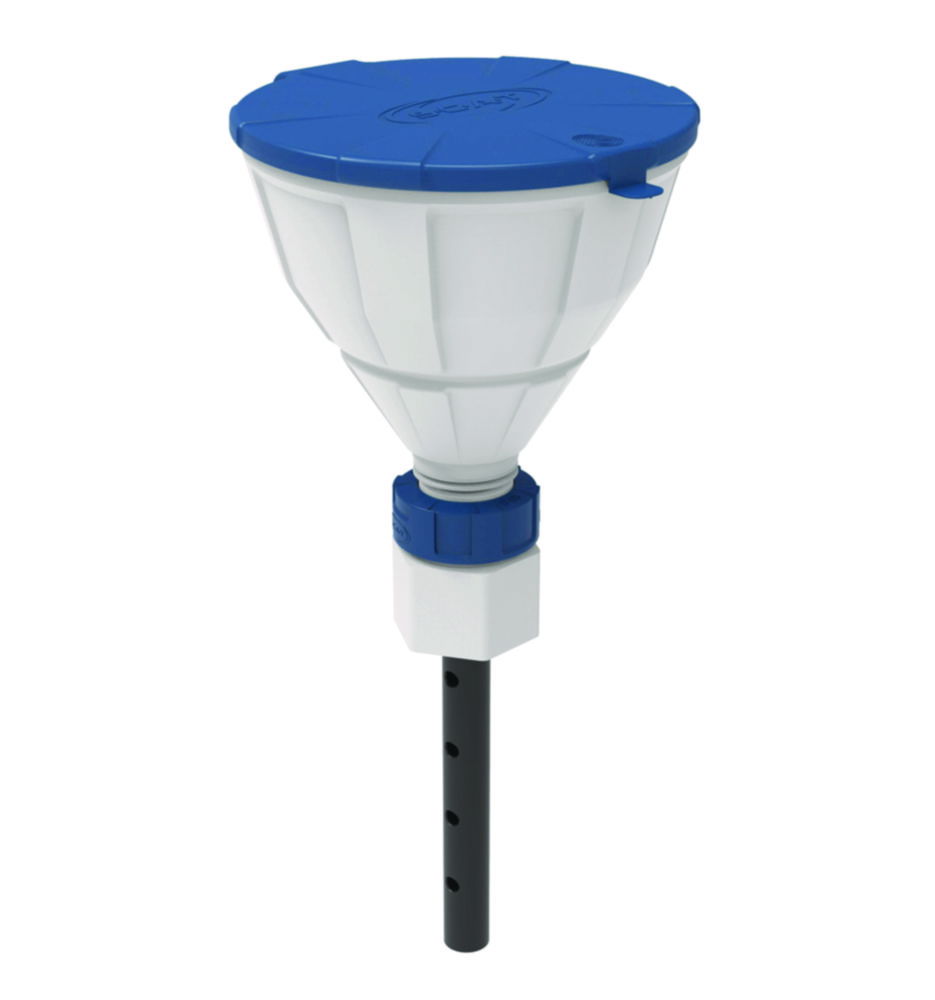 Safety funnel with ball valve, V2.0, HDPE Safety funnel with ball valve, V2.0, HDPE
