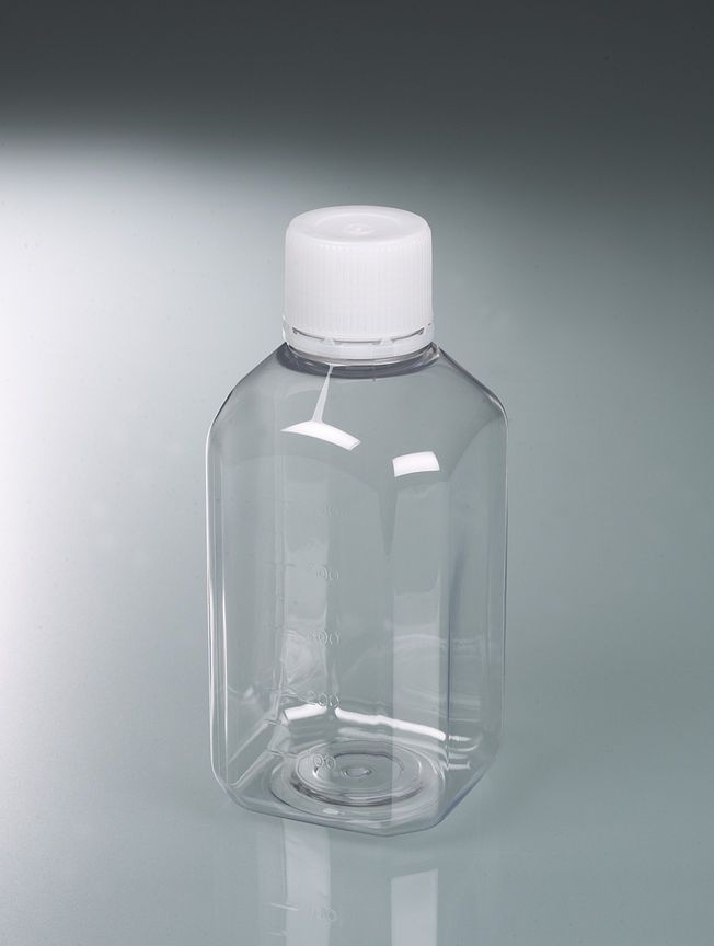 Laborflasche PET steril, glasklar, m. Grad., 500ml