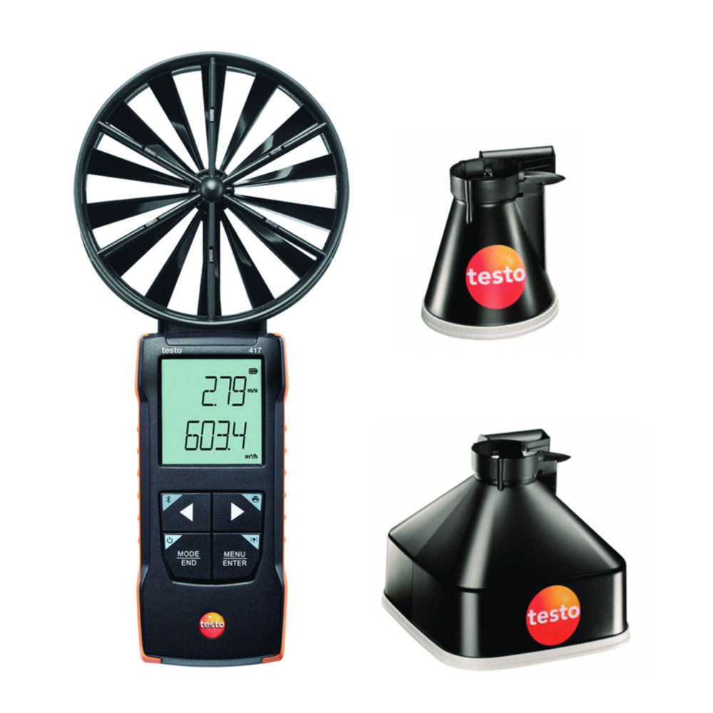 Flügelrad-Anemometer testo 417, Tricher-Set 1 Flügelrad-Anemometer testo 417, Tricher-Set 1