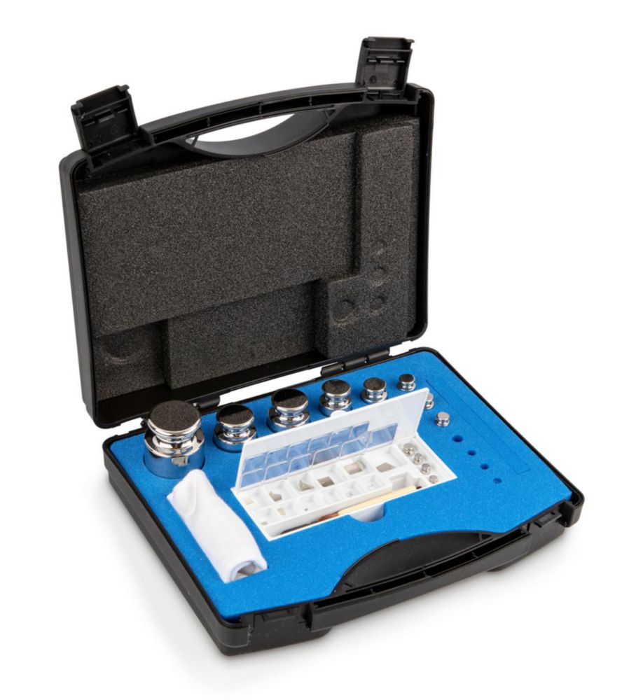 Gewichtssatz E2, Knopfform, im Kunststoffkoffer Gewichtssatz E2, Knopfform, im Kunststoffkoffer