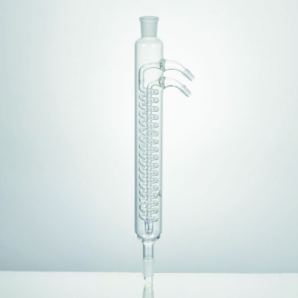 LLG-Condenser acc. to Dimroth, borosilicate glass 3.3, glass olive LLG-Condenser acc. to Dimroth, borosilicate glass 3.3, glass olive
