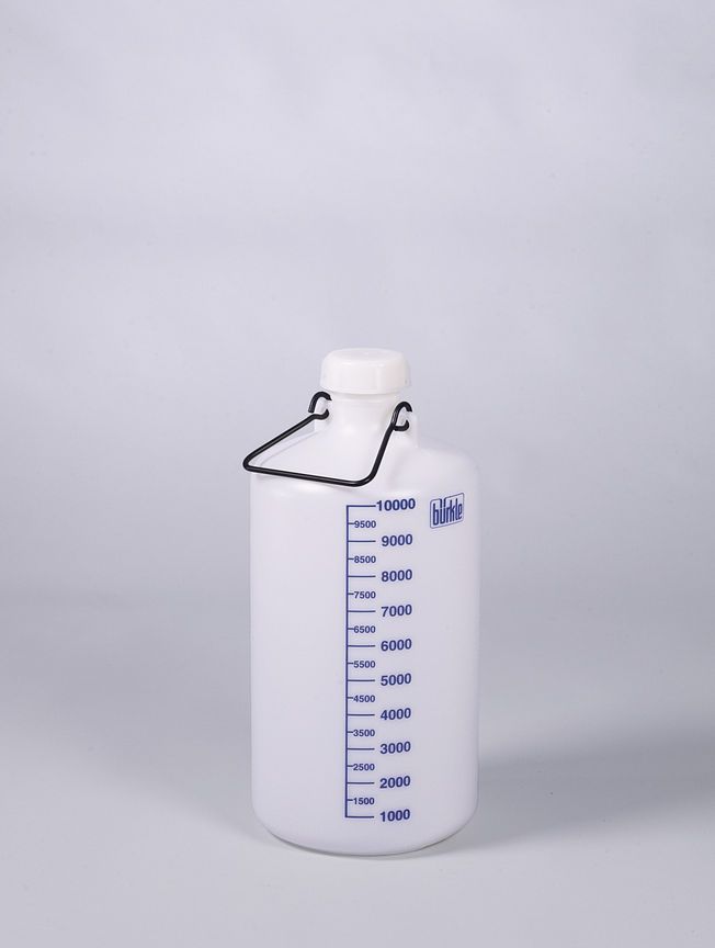 Vorratsflasche o. Gewindestutzen, HDPE, 10 l, mit Verschluss