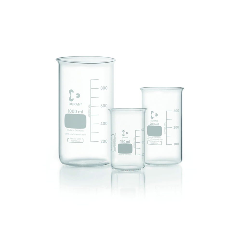 Becherglas, DURAN®, hohe Form, ohne Ausguss Becherglas, DURAN®, hohe Form, ohne Ausguss