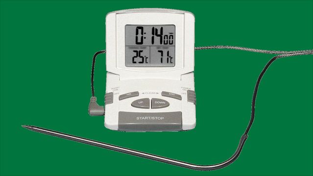 KüchenThermometer mit Timer, 0...+200:1°C