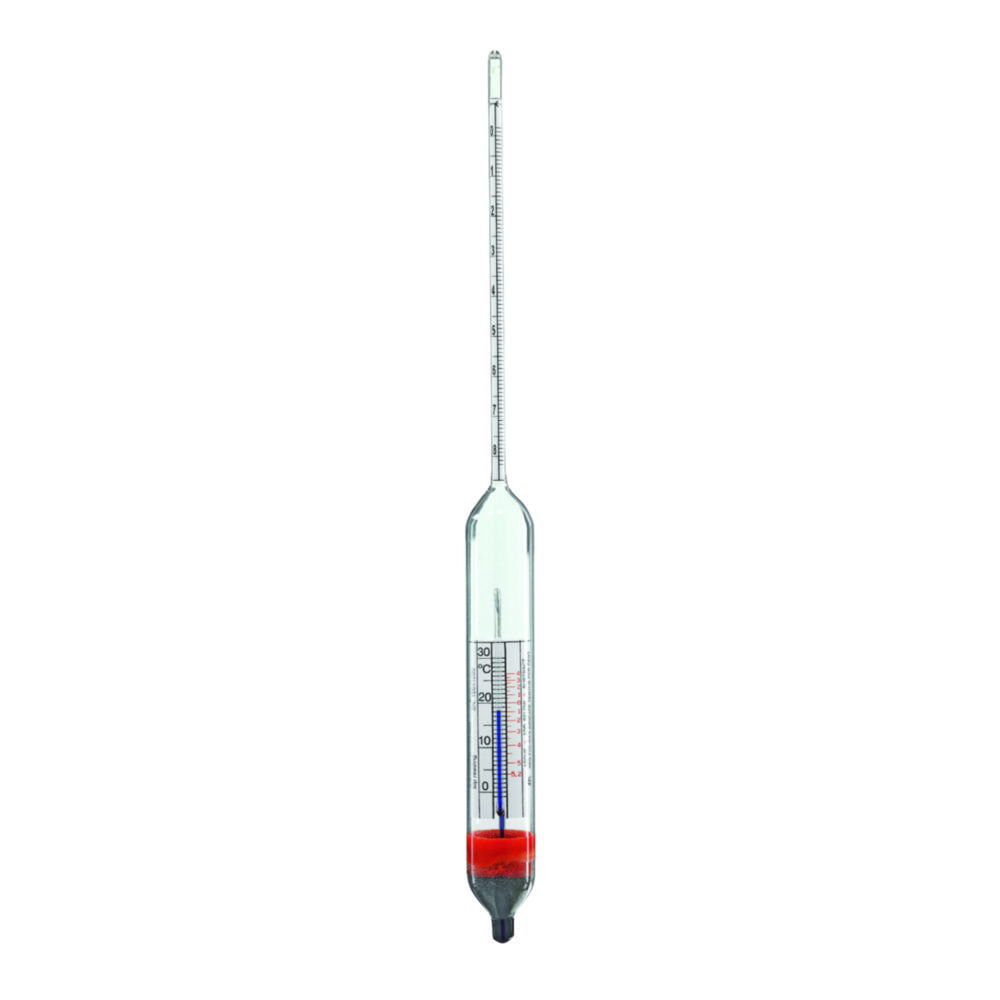 Hydrometers, relative density, with thermometer Hydrometers, relative density, with thermometer