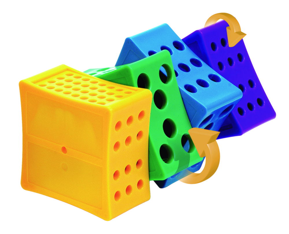 Produktbild von NeoLabLine PP-Top-Rack – 80 Plätze Für Reaktionsgefäße (1,5 & 2 Ml), Gelb, Temperaturfest -80°C Bis +125°C, Autoklavierbar