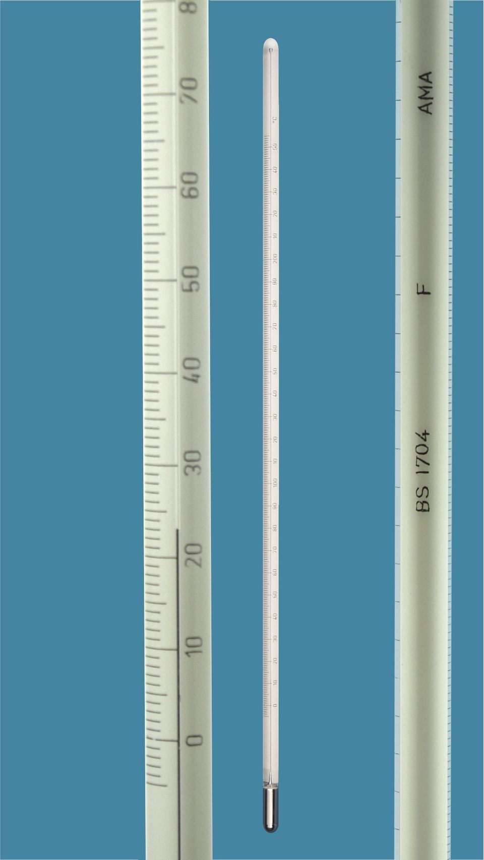 Thermometer ähnlich BS 1704, D/total, 0+100:1°C