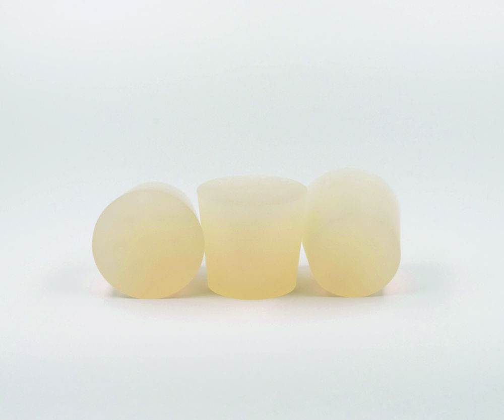 Silikonstopfen, mit einer Bohrung Silikonstopfen, mit einer Bohrung