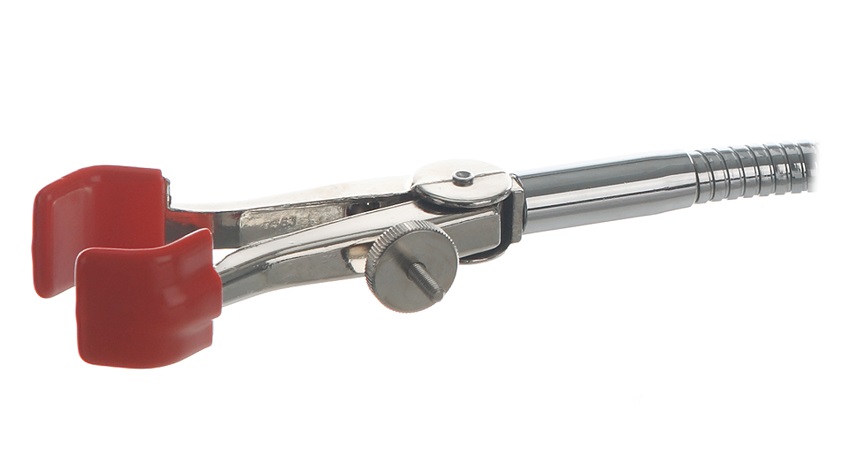 Stativklemme flex. Schaft, vernickelt, Spannweite 15-65mm Stativklemme flex. Schaft, vernickelt, Spannweite 15-65mm