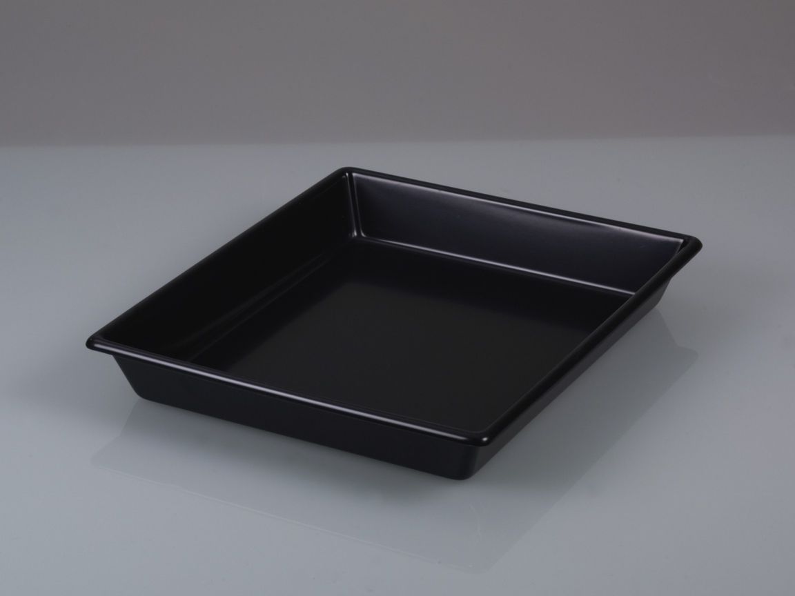 Fotoschale nied. Form, o. Rillen, schwarz 19x26cm