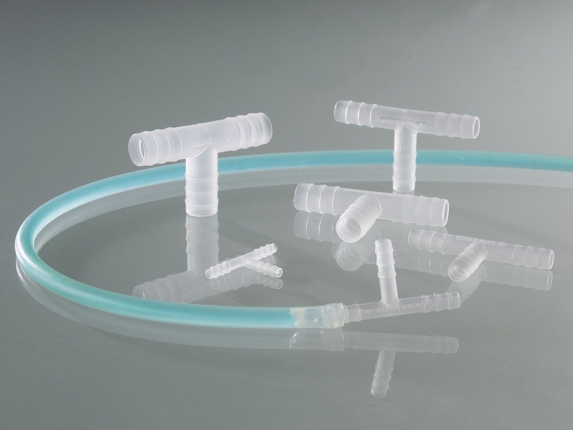 T-Schlauchverbinder, PP, für Ø 3-5 mm, zylindrisch, Verpackung mit 10 Stück